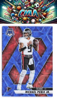 2025 Panini Mosaic #51 Michael Penix Jr. Blue Scope