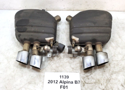   11-15 OEM BMW F01 F02 Alpina B7 B7L N63 Rear Left Right Exhaust Muffler SET