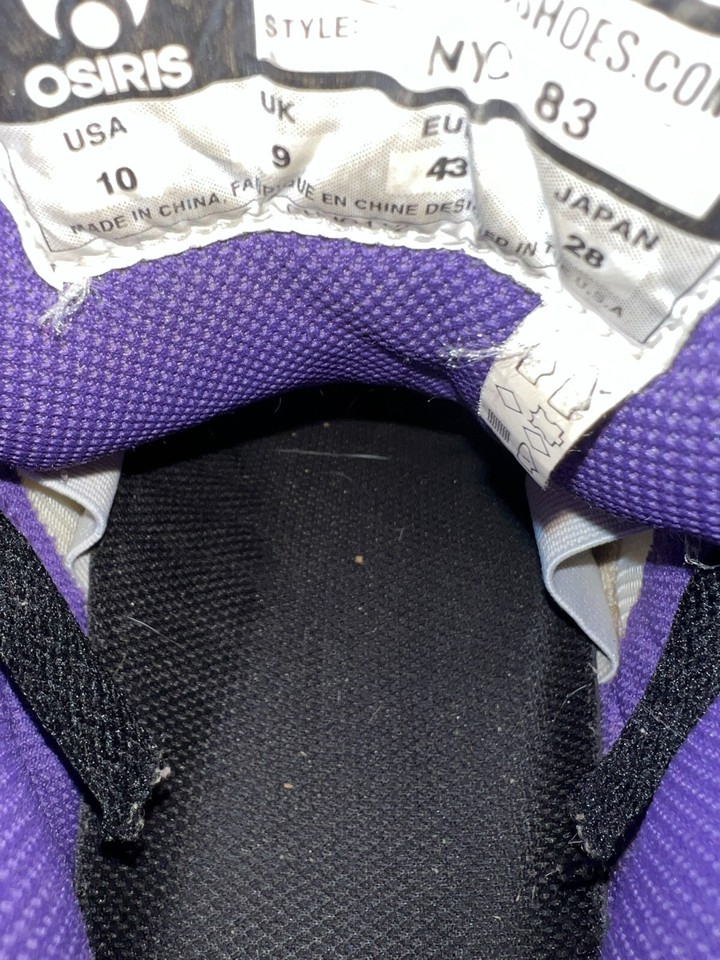 Osiris NYC 83 multi color High Top Skate Shoes Size 10 good condition