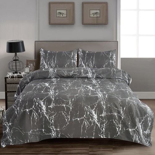 4 Piece Bedding Set Duvet Cover, Fitted Sheet & Pillowcases – Soft Microfiber - Picture 54 of 176