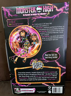 MONSTER HIGH FREAKY FUSION CLEOLEI 2-GHOULS FUSED TOGETHER WOW