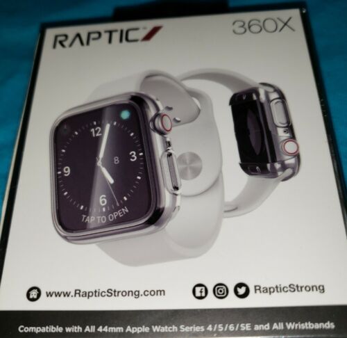 X-Doria Raptic Defense 360X Glass Hybrid Rubber Bumper Clear 44mm Apple Watch - Picture 8 of 12