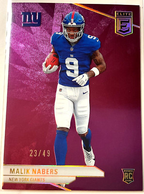 2024 Elite Malik Nabers RC Purple # 23/49 New York Giants #196