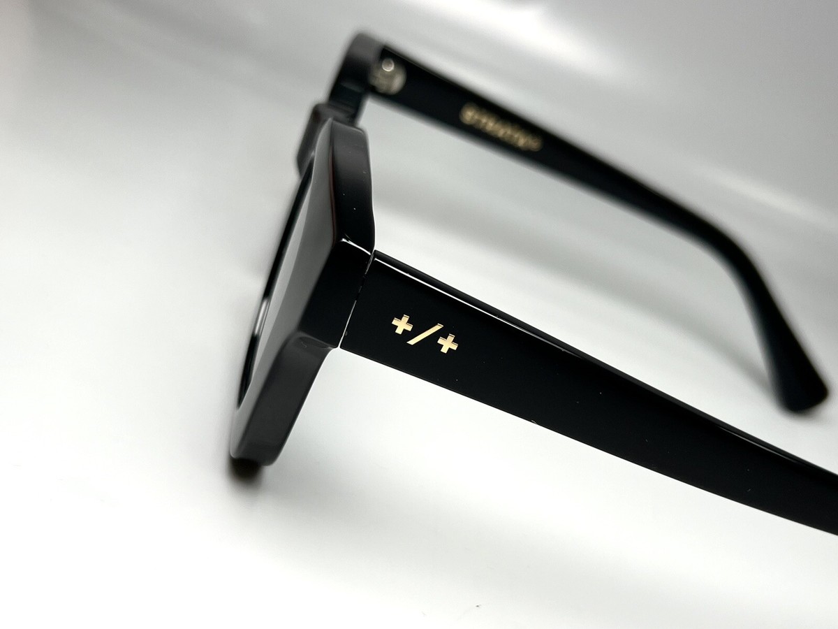 STRATA Roadcase Sunglasses; Black Italian Acetate, Yellow Lenses. STRATA Roadcase Sunglasses Acetate Black Square Frame  main image 3