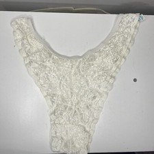 Vintage Nylon Spandex Hi-Cut LACE Panties by MYONNE One Size Fits All S/M 