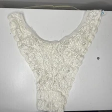 Vintage Nylon Spandex Hi-Cut LACE Panties by MYONNE One Size Fits All (S/M)