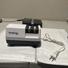 CHEFS CHOICE Model 300 2 Stage  Electric Diamond Hone Knife Sharpener Tested 