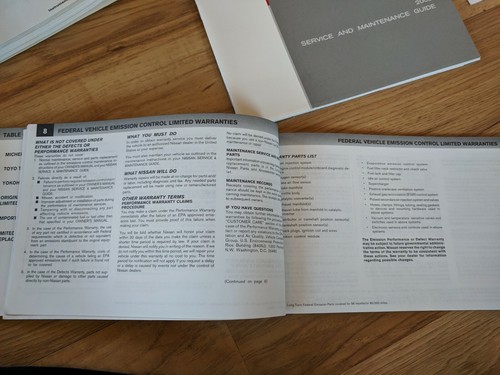 2003 Nissan Altima Owner's Manual, Supplemental Guides, Quick Reference In Case - Picture 5 of 8
