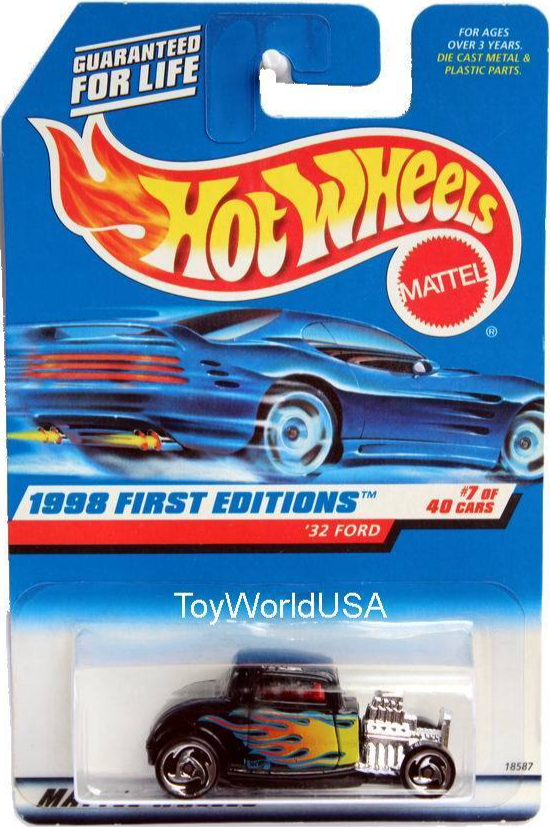 ホットウィール '32 FORD 7台セット 1998 Hot Wheels #636 First Edition #7 '32 Ford (blue car