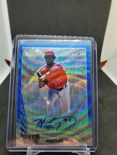 Hector Yan 2020 Leaf Metal Draft  #/20 Autograph '90 Leaf Blue Wave