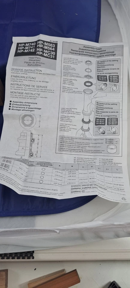 Shimano Deore XT Headset 1 in Threaded Sealed Bearing HP-M740 - NOS-NIB - Image 3 of 4