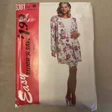 Stitch n Save 6361 Pattern Jacket Top Skirt 16 18 20 Misses Precut Vintage 1993
