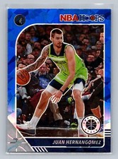 2019 Hoops Premium Stock #163 Juan Hernangomez Blue Cracked Ice Timberwolves