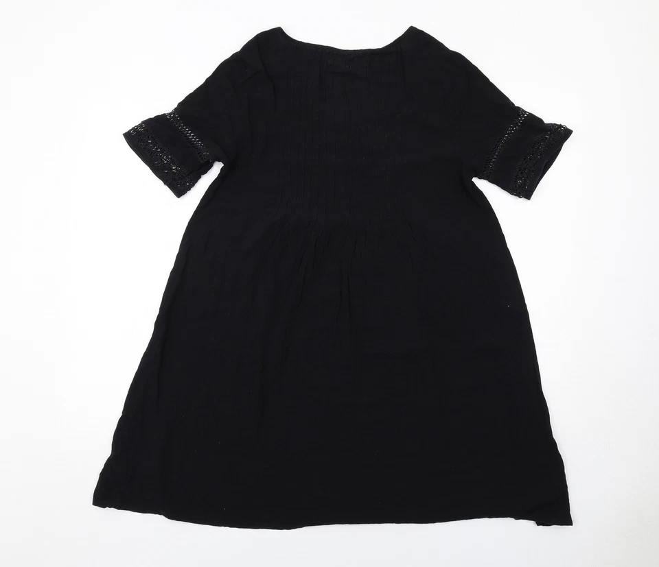 Pullover Ecote para mujer negro viscosa línea A talla M cuello redondo - ganchillo encaje De Foto 2 de 4