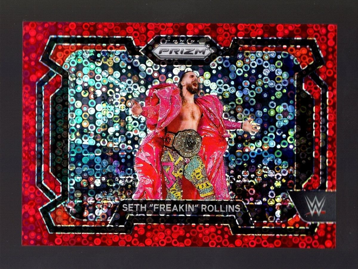 2024 PRIZM WWE UNDER CARD RED DISCO #9 SETH "FREAKIN" ROLLINS 9/99 RAW