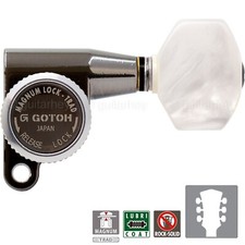 NEW Gotoh SG360-P7 MGT Locking Tuners L3 R3 PEARLOID Buttons 3x3 - COSMO BLACK