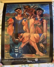 Yuroz Lot Of Two Signed Posters 2007 Rock N Roll Marathon San Diego 11.5x14.5