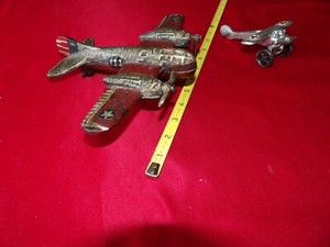 2-  metal cast iron arcade antique planes