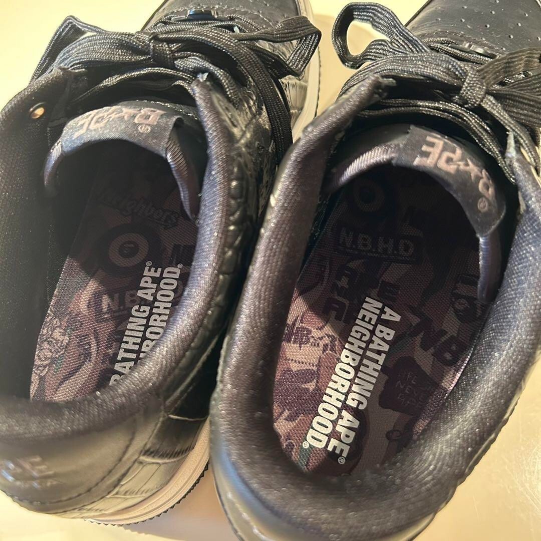Neighborhood BAPE ブラック Bapesta 27cm Neighborhood x bape bapesta review - YouTube