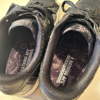 Bape x NEIGHBORHOOD Bape Sta Black NEW size 30cm Japan JP