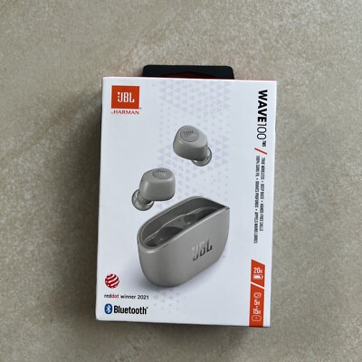 JBL Harman Wave 100 TWS Headphones In-Ear Silver Brand New