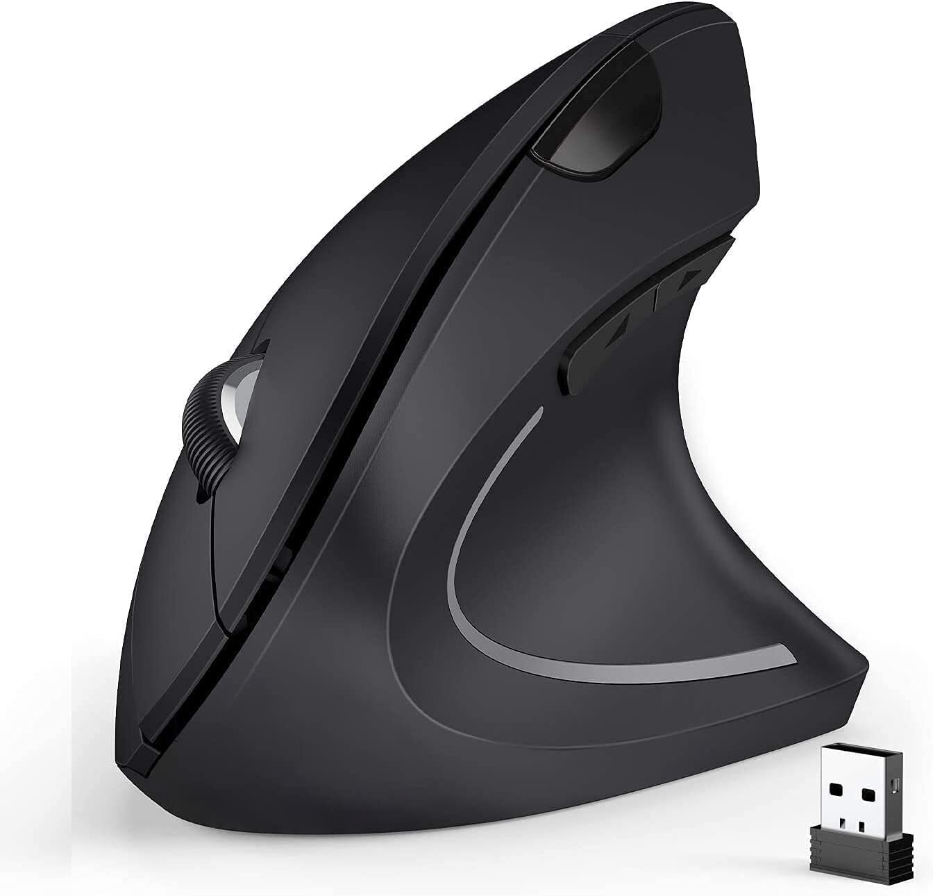 BeWishes Ergonomic 2.4G Wireless Vertical Optical Mouse with 6 Buttons