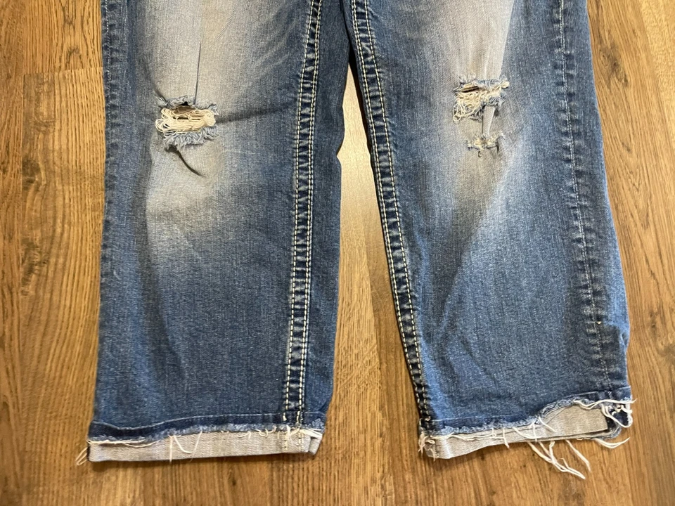 VIGOSS Jeans, Women's Size 13/14, Blue, Denim, The Dublin, Capri, Raw Hem - Image 3 of 4