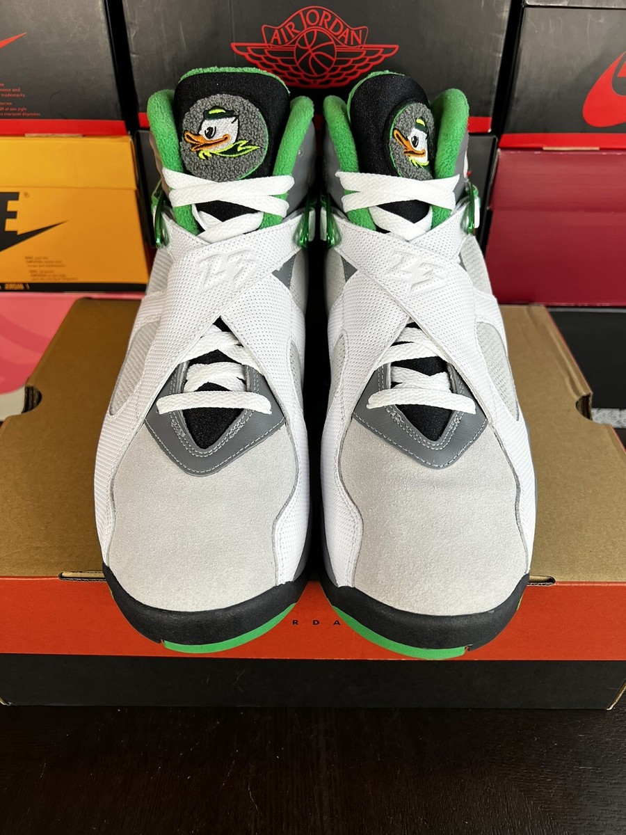 Nike Air Jordan 8 PE 'University Of Oregon - Pure Platinum' Men's