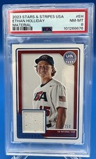 2023 USA Stars&Stripes #USAM-EH ETHAN HOLLIDAY Material/250 15U Natl Team PSA 8