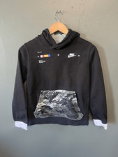 Nike Sportswear Youth Boys Black Cropped Pullover Hooded Sweatshirt Size Large