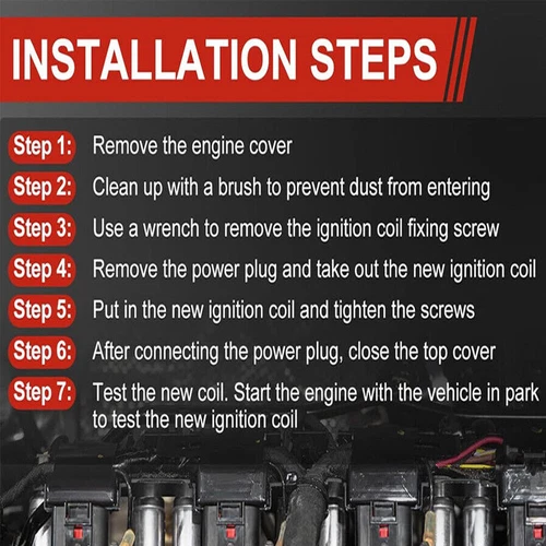 For Chevy Silverado 8 (pack) UF413 Ignition Coils +Spark Plugs +Spark Plug Wires - Imagen 3 de 24