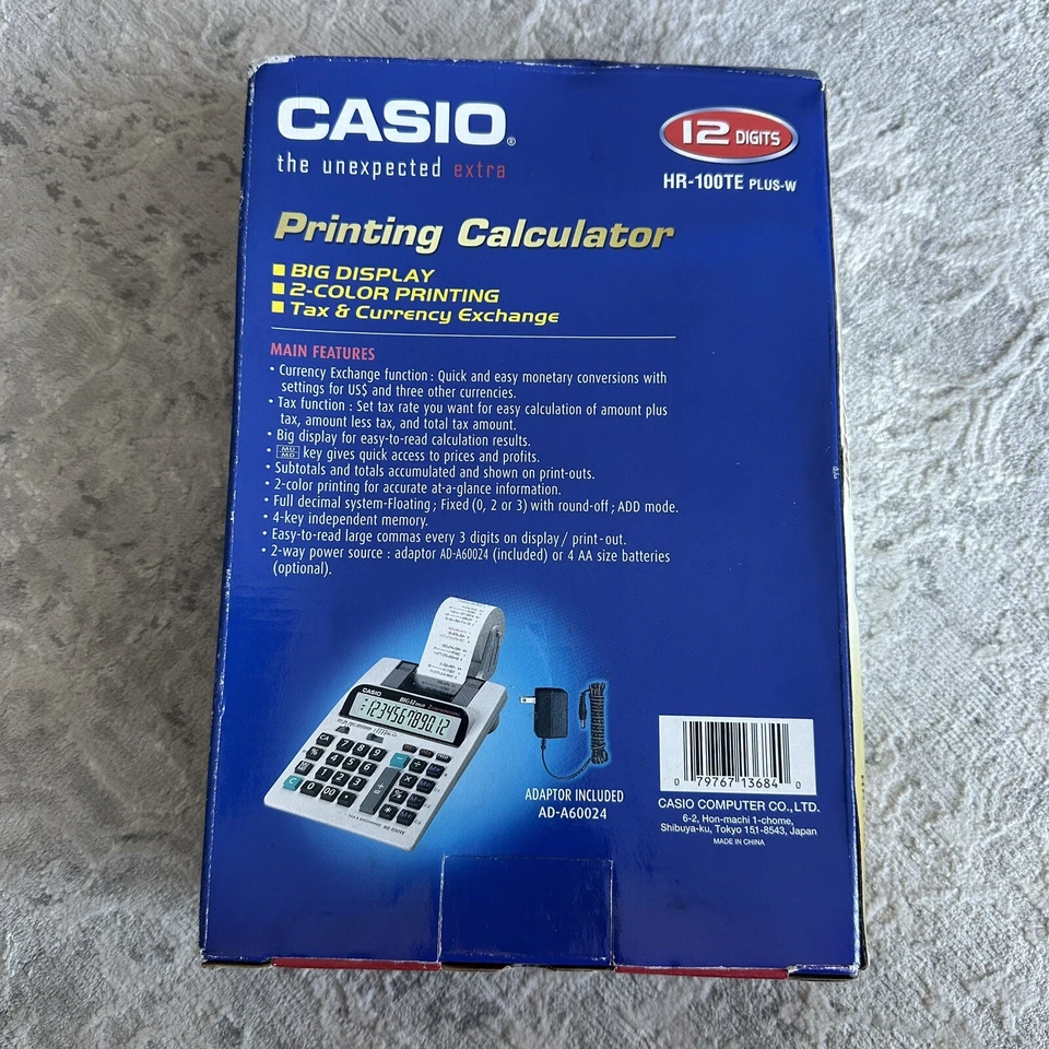Casio HR-150TE Plus-W Business Desktop Printing Calculator ~ NEW - Image 4 of 4
