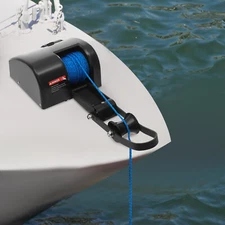 Boat Marine Electric Anchor Winch Boat Winch with Anchor Roller & Remote Control