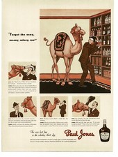 1941 Paul Jones Whiskey Camel Liquor Store James Williamson art Vintage Ad