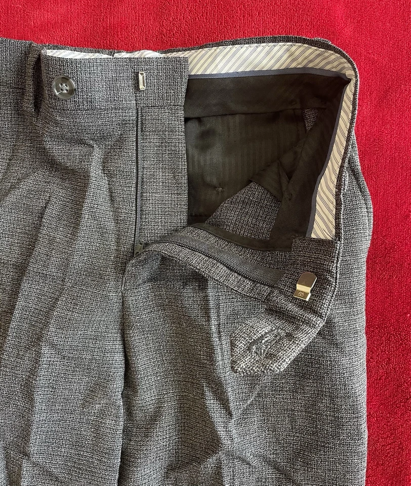 Unbranded Boy's Straight Flat Front Side Pockets Gray Dress Pants Size: 10 - Image 4 of 4