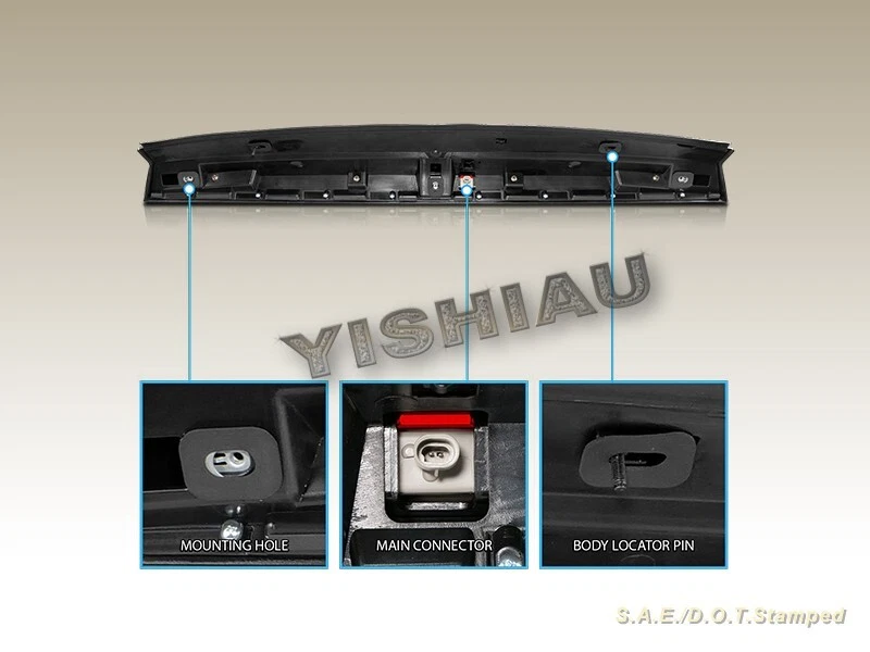 CHEVY SUBURBAN TAHOE YUKON 2007-2014 RED 3RD BRAKE LIGHTS ESCALADE - Image 2 of 3