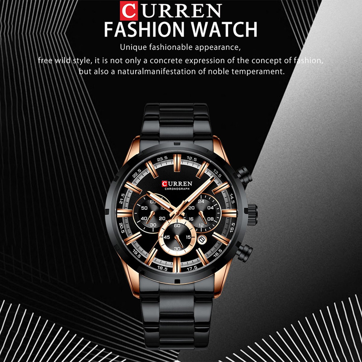 CURREN 8355 Luxury Classic Business Quartz Men Watch 3ATM 