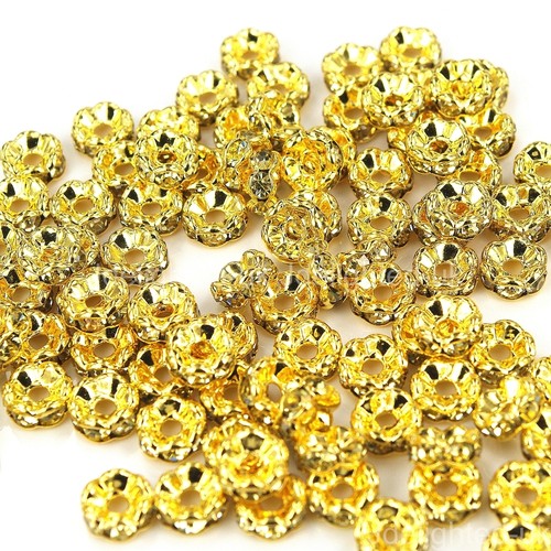100Pcs Czech Crystal Rhinestone Wavy Rondelle Spacer Beads 4mm 5mm 6mm 8mm 10mm - Picture 35 of 47