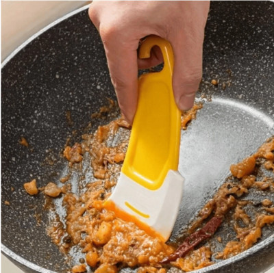 1x Silicone Pan Scraper Dish Cleaning Spatula Non Stick Kitchen Cleaning Scraper