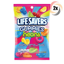 2x Bags Lifesavers Gummies Neons Assorted Flavor Candy 7oz  Fast Shipping 