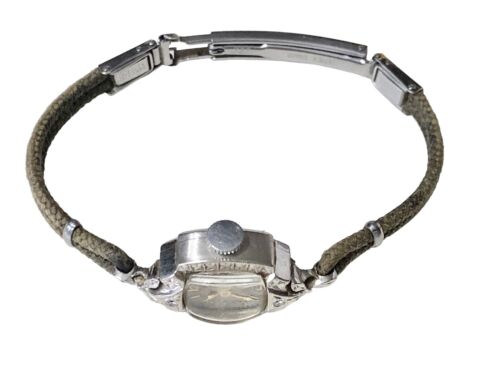 Orologio Donna Bulova Oro Bianco Massiccio 14K Diamanti Manuale 17 Gioielli FUNZIONA! - Foto 8 di 20