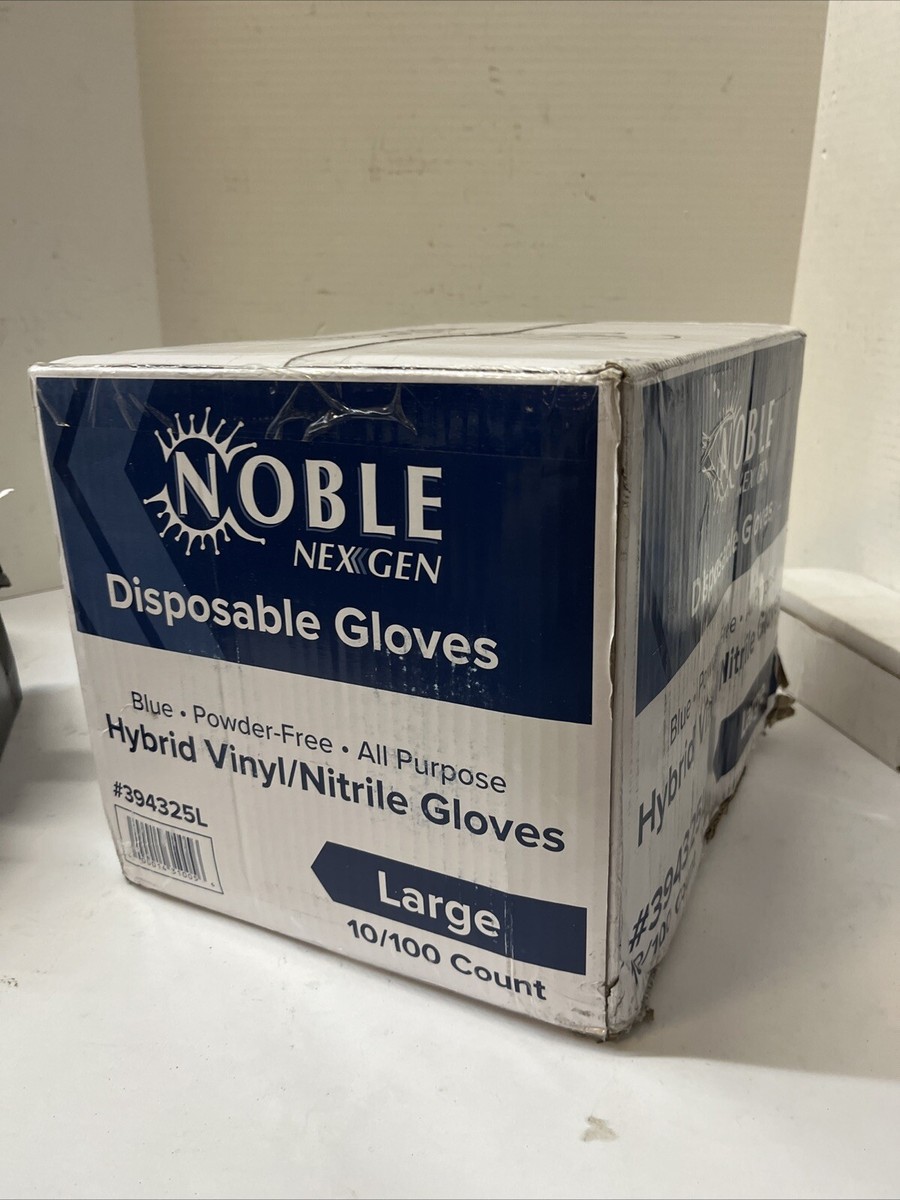 1000 Pack Noble NexGen Mil Thick Blue Hybrid Powder-Free Gloves