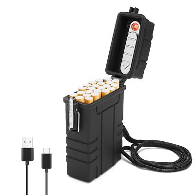 Waterproof Cigarette Case Holds 20pcs   Outdoor Camping Hiking Smoking Holder