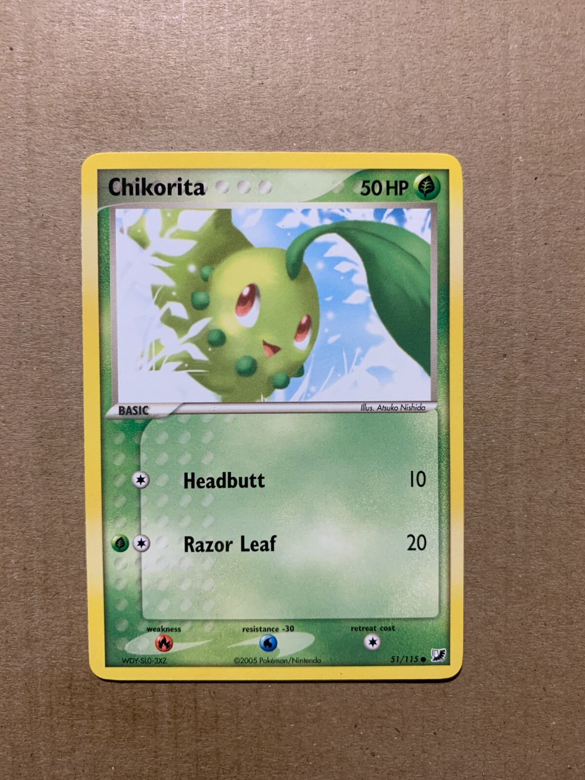 Chikorita 51/115 EX Unseen Forces - Common Pokemon Card - NM