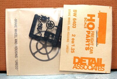 DETAIL ASSOCIATES HO SCALE BRAKE WHEEL AND HOUSING ''URECO'' # BW 6403