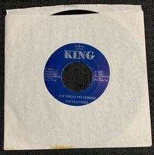 1984 The Platters - The Great Pretender / Smoke 7" RE VG King Records - K-2241