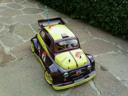 0125 body RC scala 1/8 FIAT 500 ABARTH TOURING -GT + wing /alettone
