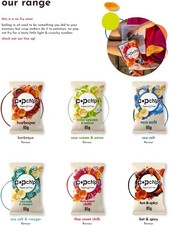 popchips - Sea Salt & Vinegar Crisps 23 grams (Pack of 24) - Popped not Fried, N