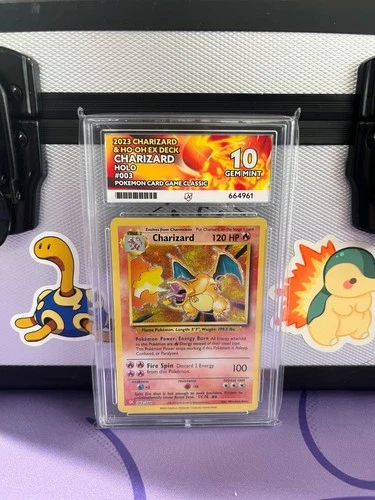 ACE 10 Charizard Holo #003 Pokemon Card Game Classic Collection LIKE PSA