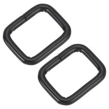 Metal Rectangle Ring Buckles 20x16mm for Bags Belts DIY Black 30pcs